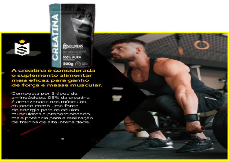 Creatina Monohidratada Soldiers Nutrition 500g: Alta Performance e Resultados Puros 1 Creatina Monohidratada 500g Soldiers Nutrition 100% Pura Importada Alta Performance Músculo Treino