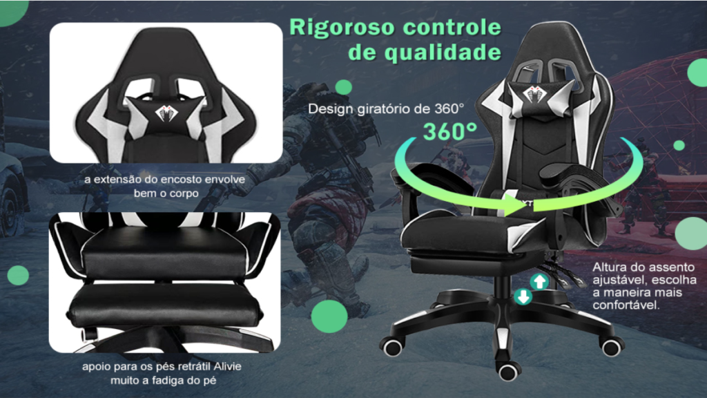 Cadeira Gamer Ergonômica Python Fly