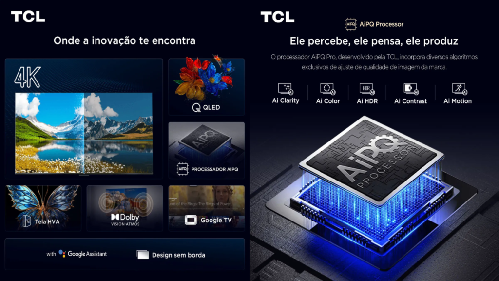 Melhor Smart TV TCL 50 Polegadas QLED 4K P7K Google TV
