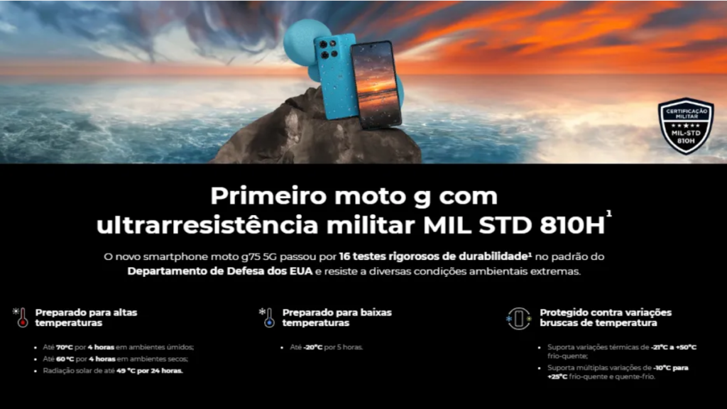 Motorola Moto G75 5G 256GB com Ultra Resistência Militar