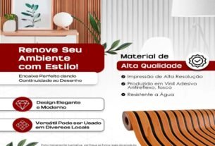 Visual novo com esse Papel de Parede Adesivo